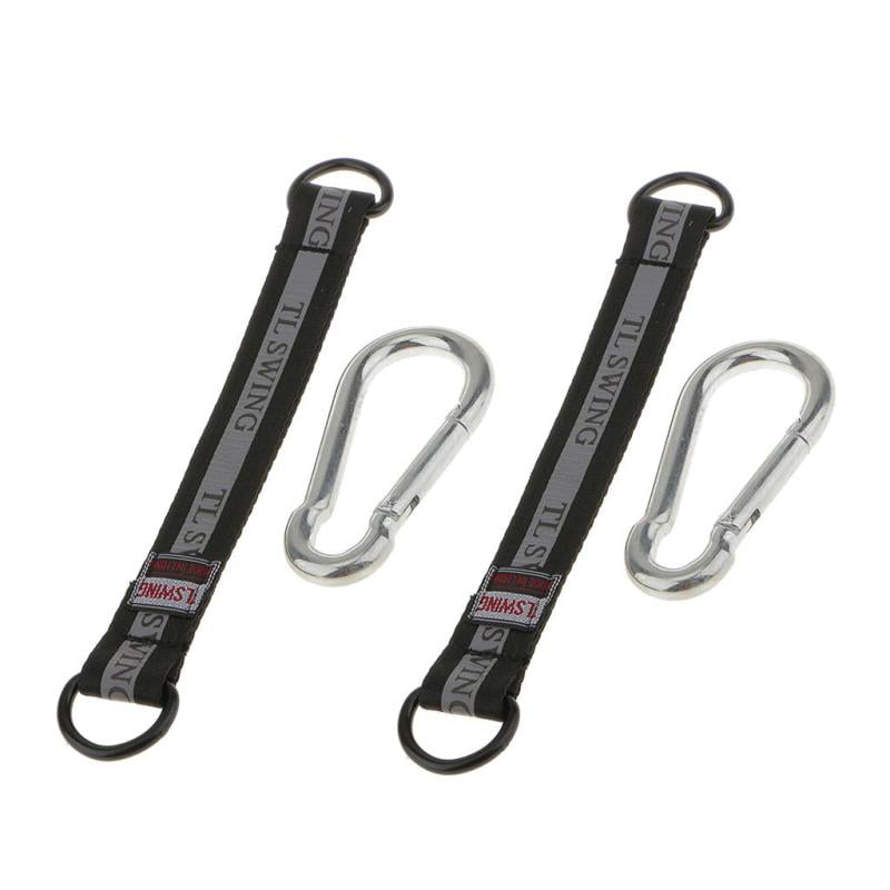 2 Set Carabiner With 2pcs Strap Belt 24cm For Swing Outdoor Games And Sports 