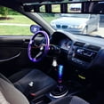 thumbnail image 6 of Shift Knob Stick Crystal Transparent Bubble Purple Blue Throw Gear Shifter 10cm, 6 of 7