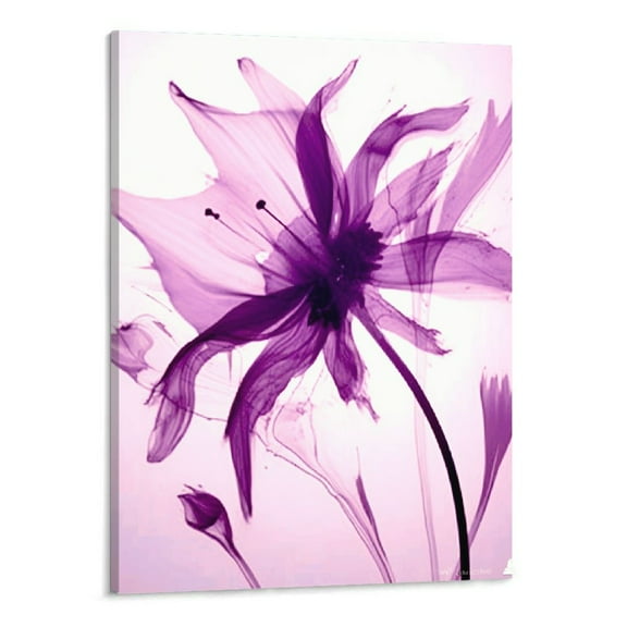 Shiartex Canvas Wall Art Picture 16x20in for Living Room Bedroom Purple Flowers Wall Art 16x20in