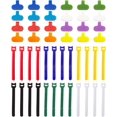thumbnail image 1 of HLONK Cable Management Sets  24 Pcs Multicolor Cable Labels and 24 Pcs Reusable Fastening Cable Ties - For Home  Office  Desk  Wire  Cable Organizer  Cord Management, 1 of 7