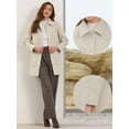 thumbnail image 2 of DARING DIVA Women's Casual Work Oversized Thick Overcoat with Pockets XS Beige, 2 of 6
