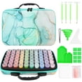 thumbnail image 1 of SURJDE 60 Slots Diamond Painting Storage Containers, Green Diamond Art Accessories and Tools Kit Box with Shockproof Jars for DIY Diamond Art Craft Jewelry Bead Rhinestones Organizer, 1 of 7