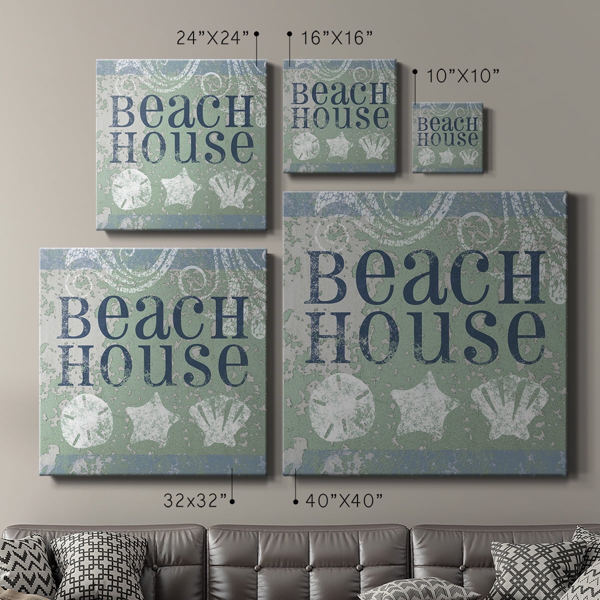 Wexford Home Beach Sign I-Premium Gallery Wrapped Canvas, 16" x 16" - Ready to Hang