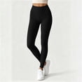 thumbnail image 4 of Yoga Pants for Womens - High Elastic Waist Solid Color Sport Workout Tight Long Pants S, 4 of 6