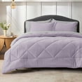 thumbnail image 4 of U by Bedsure Light Purple Full Size Comforter Set - 7 Pieces Reversible Full Bed in a Bag, Full Bed Set Light Purple and Grey with Comforters, Sheets, Pillowcases & Shams, 4 of 6