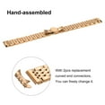 thumbnail image 5 of Uxcell Stainless Steel Watch Bands 16mm Double Pressing Butterfly Clasp Metal Solid Steel Chain Watch Strap, Rose Gold, 5 of 8