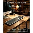 thumbnail image 6 of Bluetooth Keyboard & Mouse Combo for Mac, Full-Size, 7-Color Backlit, Multi-Device, Rechargeable, Quiet Scissor-Switch (Space Gray), 6 of 8