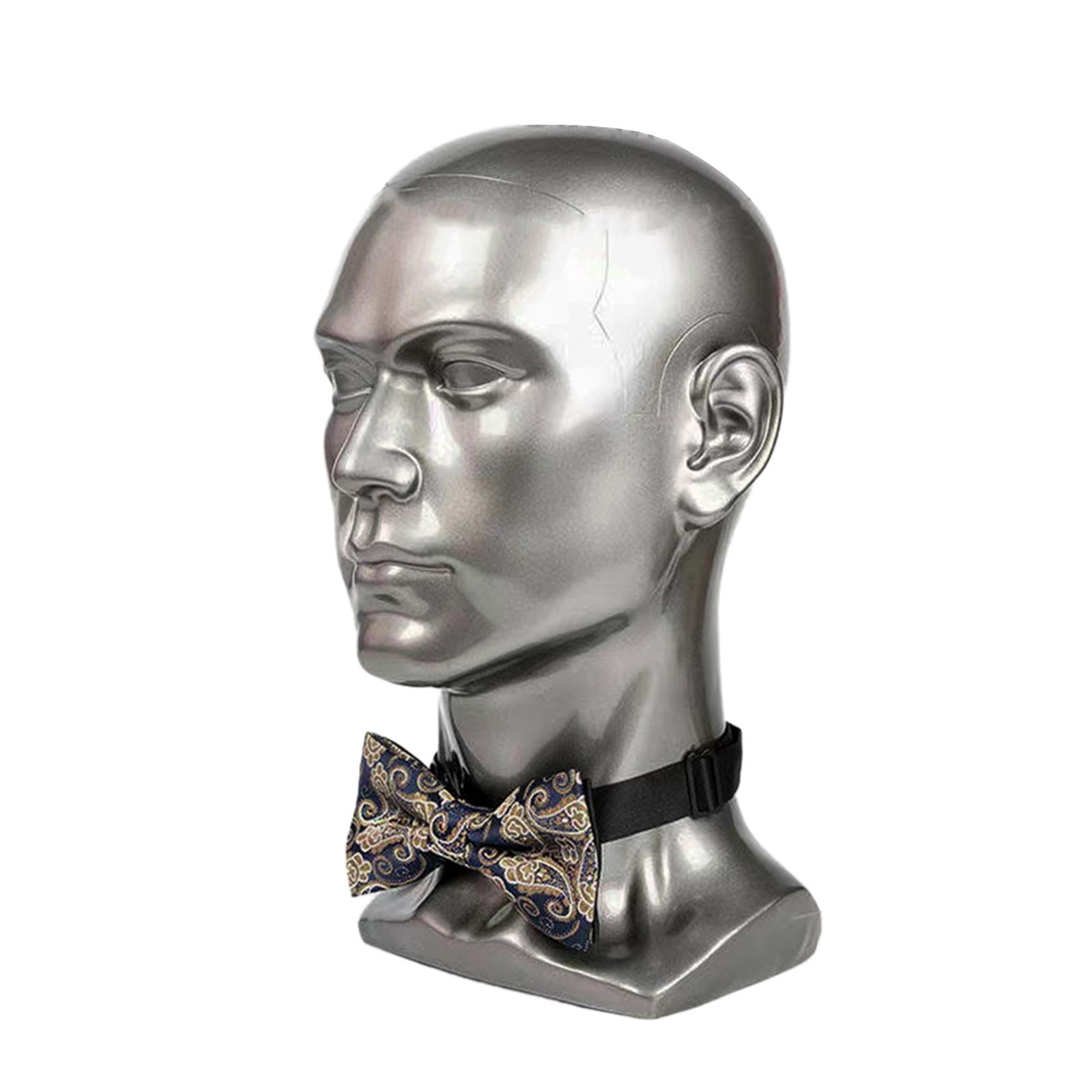 Serenable Male Mannequin Head Freestanding Wig Stand for Wig Making Market Barber Shop Silvery Gray