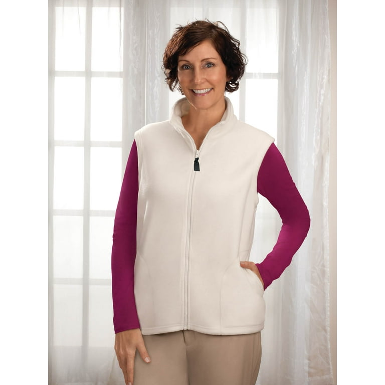 Womens fleece vest clearance walmart