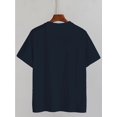thumbnail image 3 of Men's Casual Beer Graphic T-Shirt - Breathable Polyester, Short Sleeve, Crew Neck, All-Season Wear, Machine Washable, Dark Blue with Fun Beer Mug Design, 3 of 6