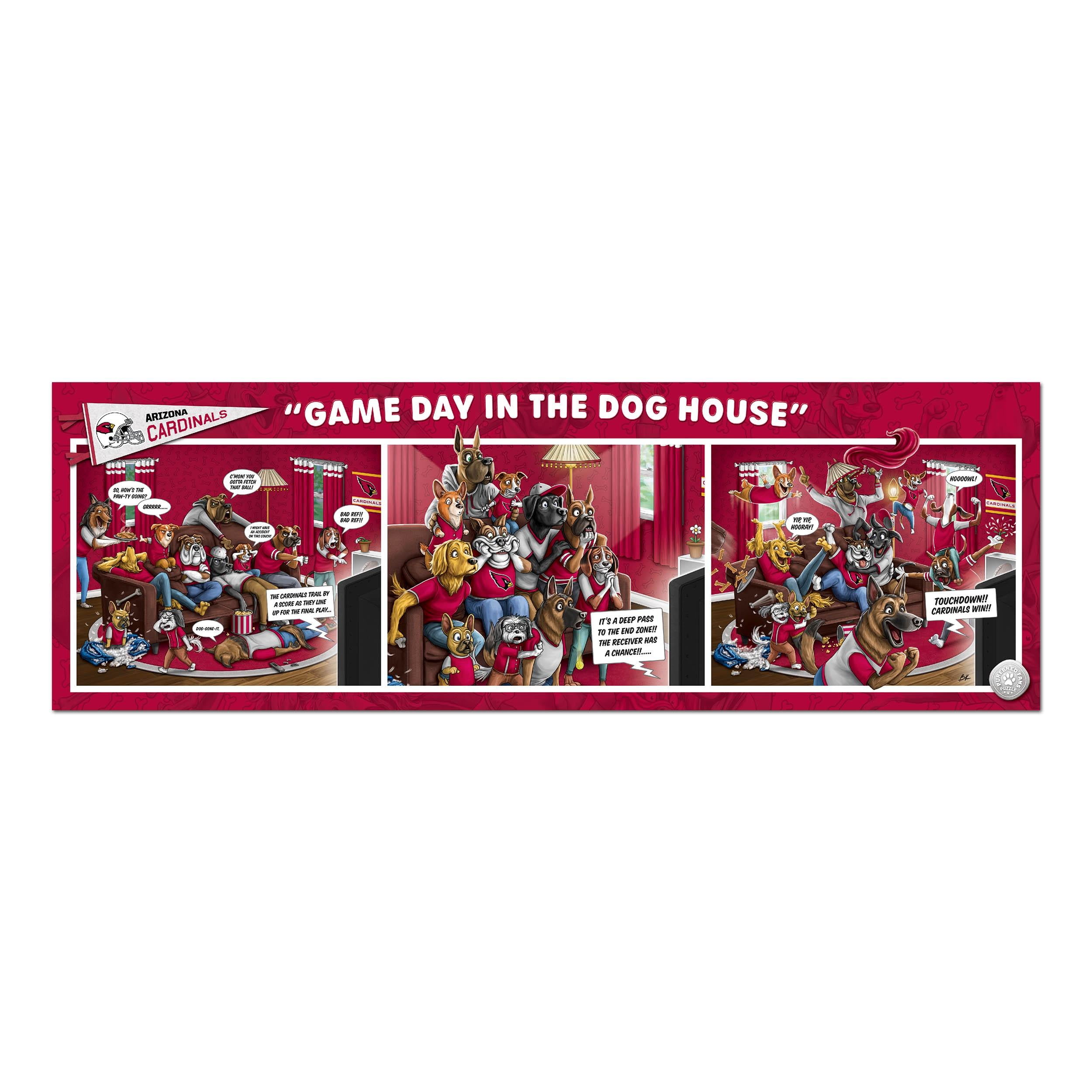 YouTheFan NFL Arizona Cardinals Purebred Fans Gameday in the Dog House 1000PC Puzzle