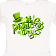 thumbnail image 4 of Inktastic St. Patrick's Day Hand Lettering with Green Top Hat Boys or Girls Long Sleeve Baby Bodysuit, 4 of 5