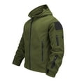 thumbnail image 3 of Men's Tactical Hoodie Fleece Jacket Winter Warm Full-Zip Outdoor Hiking Coat with Zip-pockets, 3 of 7