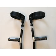 Adjustable Forearm Crutches Size M (Pair) - Black