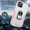 thumbnail image 3 of Designed for iPhone 14 Pro Max Case, Military-Grade Drop Protection, Shockproof Phone Case Cover, Magnetic Car Mount Ring Kickstand Bumper Hard Case for iPhone 14 Pro Max 2022,White/Pink, 3 of 8