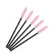 thumbnail image 1 of Nvzi 100 piezas de cepillos desechables para rímel de pestañas, para extensiones de pestañas, cejas y maquillaje (varilla negra y cabeza rosa), 1 of 2