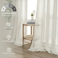 thumbnail image 2 of Jainmy Linen Light Filtering Curtainsfor Living Room Bedroom, Rod Pocket Back Tab Semi Sheer Farmhouse Window Drapes, 2 Panels,50x84 inch,Beige, 2 of 9