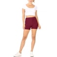 thumbnail image 4 of Women's Plus Size Casual Soft Stretch Elastic Waist Solid Workout Short Pant, 4 of 5