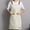 White, variant on Waterproof Chef Apron with Detachable Sleeves & Pockets - Adjustable Heavy Duty Canvas for Men, Women, BBQ, Kitchen