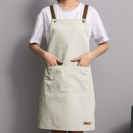 SouMaox Water-Resistant Kitchen Apron Oil Resistant Cooking Coverup Washable Fabric for Baking Home Workspace Restaurant Daily Tasks