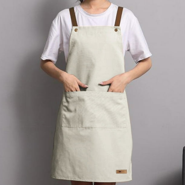 Waterproof Kitchen Apron | PVC Oil-Proof Washable Cooking Bib | Durable Dirt-Resistant | Adjustable H-Strap | Cell Phone Pocket | Multiple Colors | 33.4x25.5 in | 1 Pack