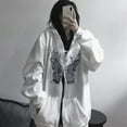 thumbnail image 4 of Y2k Harajuku Hoodies Women Autumn Winter Hip Hop Zipper Butterfly Aesthetic Hooded Sweatshirt Female Goth Punk Jacket Coat, 4 of 8