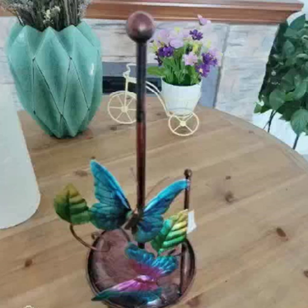 Iron Toilet Paper Holder Free Standing Home Tissue Paper Roll Holder Storage
