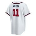 thumbnail image 3 of Men's Nike Orlando Arcia White Atlanta Braves Home Replica Jersey, 3 of 3