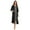 Black, variant on Women's Pajama Sets Robe for Women Zipper Front Robes 3/4 Sleeve House Dress with Pockets Full Length Nightgown Housecoat