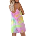 thumbnail image 4 of VISgogo Monos de verano para mujer, sin mangas, con correa de espagueti, pantalones cortos sueltos de una pieza VISgogo  moda, 4 of 5