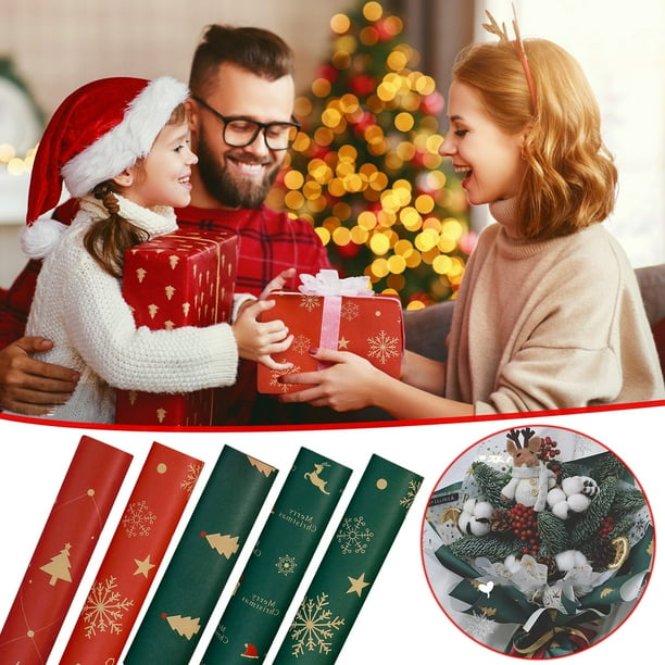 Papel de Regalo Navideño (10 Hojas)