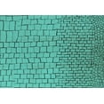 thumbnail image 1 of Ahgly Company Machine Washable Indoor Rectangle Solid Turquoise Blue Modern Area Rugs, 6' x 9', 1 of 4