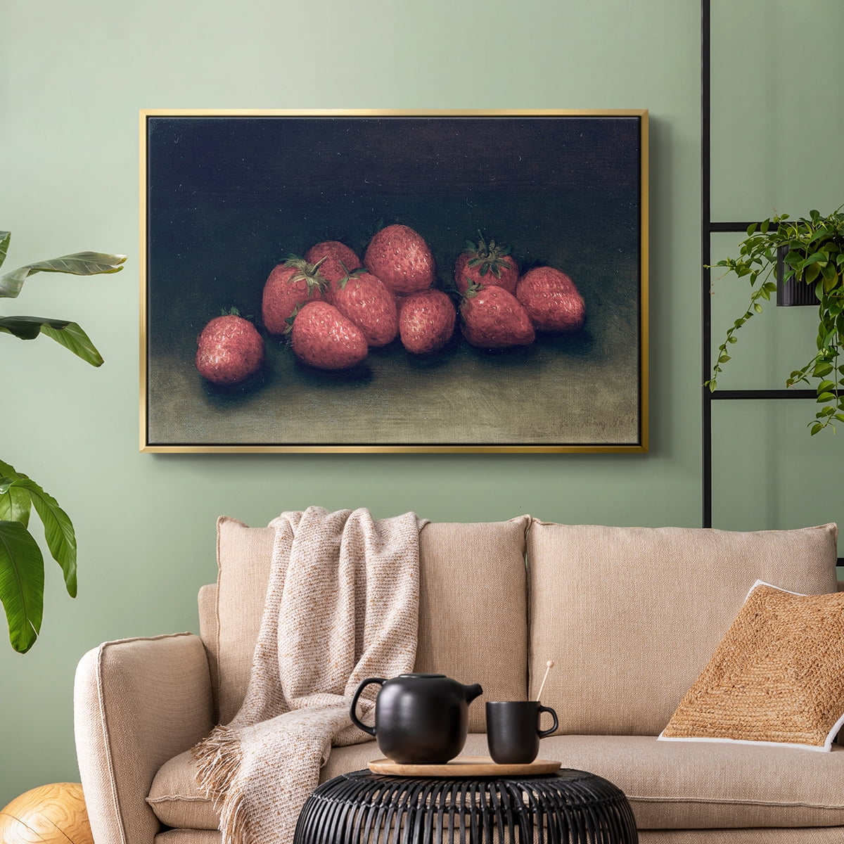 Vintage Botanical Print-XLVII By Wexford Home Framed in Gold Wood Gallery Wrapped Canvas 25 in. x 37 in.
