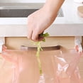 thumbnail image 5 of Kuroiy Cabinet Garbage Bag Hanger, No Drilling Snap-On Hook, Adjustable Plastic Bag Holder, White, Fits 1" Thick Doors, 6.5" x 3.35", Kitchen Countertop Organizer, Leak, Lightweigh, 5 of 6