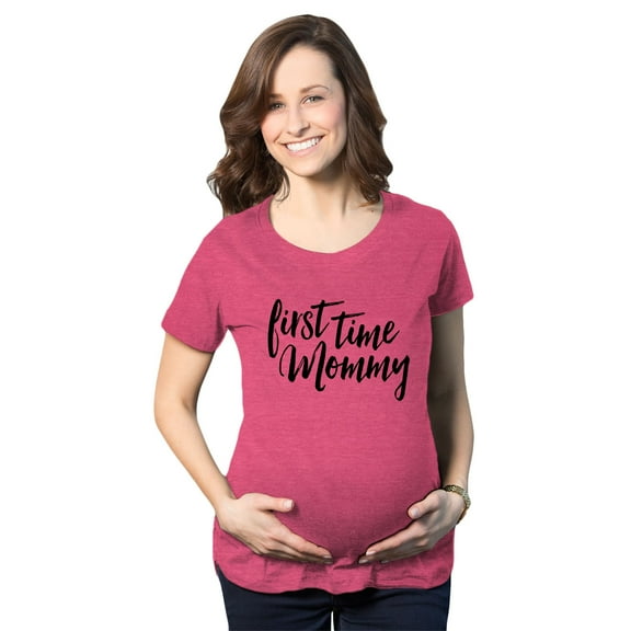 Maternity First Time Mommy Pregnancy T shirt Cute Belly Bump Tee Mother to Be