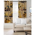 thumbnail image 2 of Construction Truck Blackout Curtains for Bedroom/Living Room, Thermal Insulated Kitchen Curtains, Cartoon Grips and Bulldozers Turmeric Grommet Darkening Window Treatment Drapes 27.5"x39"x2, 2 of 8