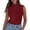 Red, variant on Women's Tanks Transformation for Summer Textured Neck Sleeveless Top Women Business Casual Blouse Breathable Knit Elegant Sleeveless Shirt Modern Wardrobe Blue M