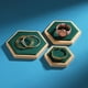 thumbnail image 4 of Minnieouse Bandeja de exhibición de hexagonal no tóxica, solución de almacenamiento segura y ecológica para objetos preciosos, 3 piezas Ropa, zapatos y accesorios Miscelánea Verde, 4 of 6