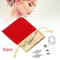 thumbnail image 3 of Dustproof Jewelry Velvet Bag, Multi-Functional Drawstring Pouch, 50pcs Office For Home Red,Black, 3 of 8