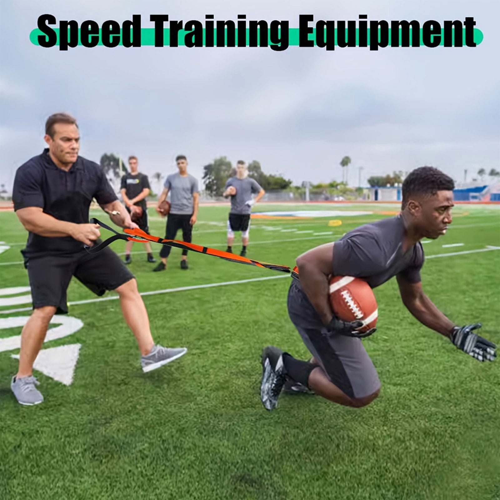 Overload Running Resistance Harness Resistance with Jump Rope & Storage Bag for Sprints Football Basketball Soccer