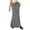 Gray, variant on Linen Maxi Skirts Elastic Waist Drawstring Long Flowy Skirts Wrap Dresse Cute Boho Vacation Beach Clothes