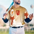 thumbnail image 5 of Lsque Christmas Snowman Gift Pattern Mens Polo Golf Shirts Funny Graphics Shorts Sleeve Button Shirts Baseball T-shirt-3X-Large, 5 of 7
