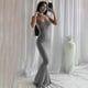 thumbnail image 2 of Women Summer Dress Women's 2022 Skims Dress Casual Slim-fit Sling Home Long DressXL, 2 of 4