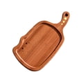thumbnail image 2 of Plato de postre de madera, moderno y decorativo, para aperitivos, café, bebidas y desayuno. M, 2 of 9
