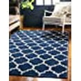 thumbnail image 3 of Unique Loom 3128492 10 x 14 ft. Philadelphia Trellis Rectangular Rug, Navy Blue, 3 of 10