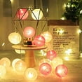 thumbnail image 3 of LINLIN LED Cotton Ball String Lights, Fairy Lights LED String Lights Battery Operated Indoor Outdoor Decorative Light for Home Party Christmas String Lights, 3 of 7