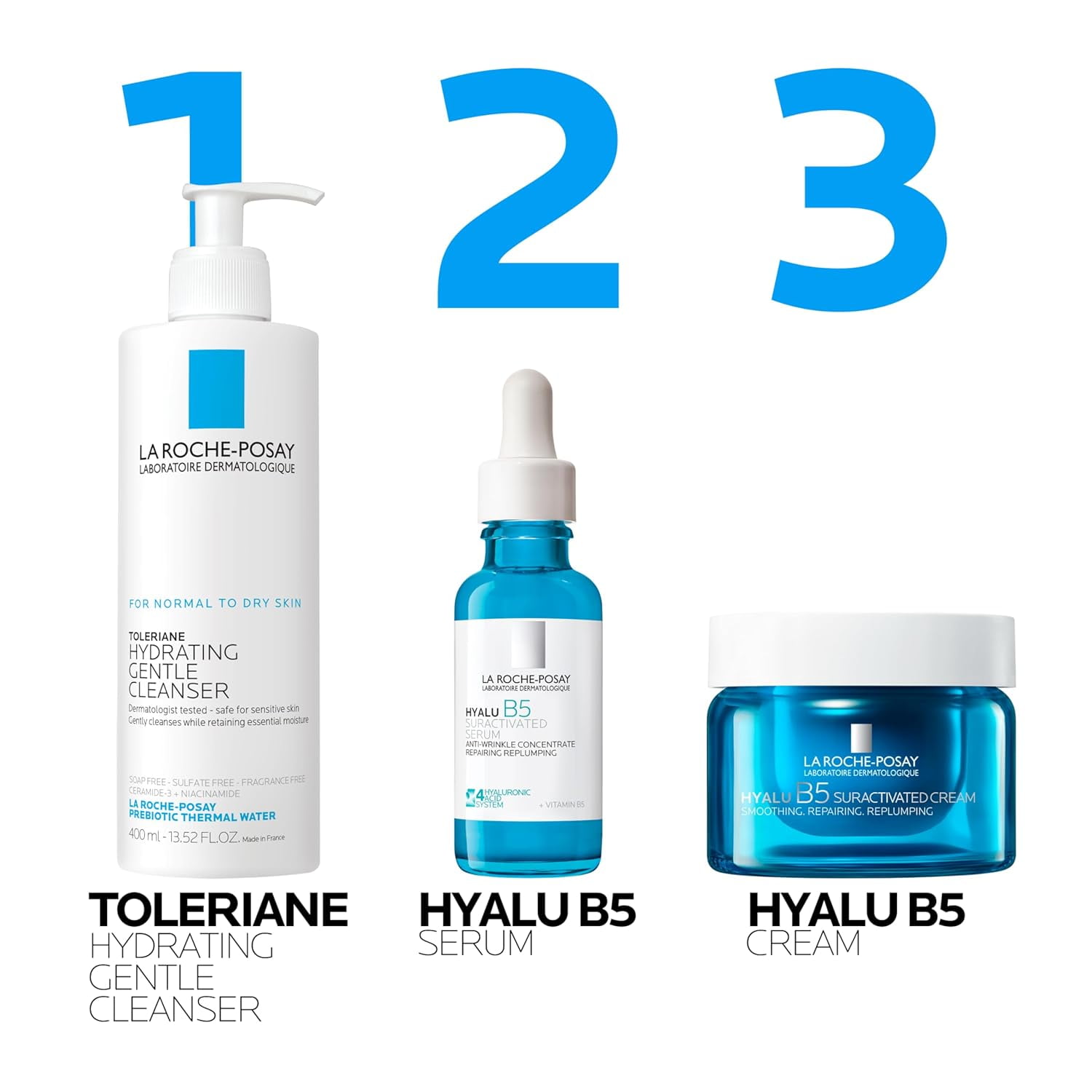 La Roche-Posay Hyalu B5 Suractivated Hyaluronic Acid Moisturizer Face Cream for All Skin Types, 1.69 fl oz