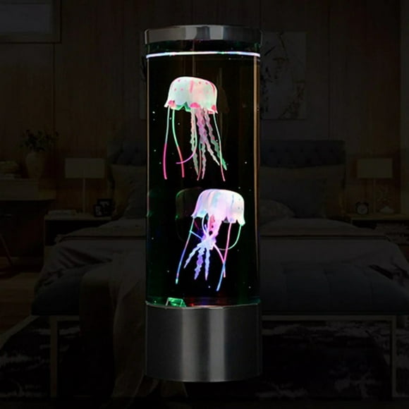 2022 Nouvelle Lampe de Méduse Lampe de Lave Méduse Led Couleur Changeant Lumière Lampe de Poisson de Gelée pour Lampes d'Aquarium de Méduses Vivantes Noir + transparent