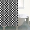 thumbnail image 4 of Black White Small Checkered Pattern Shower Curtain 84"x72" ,Bathroom Decorative Shower Curtains Set with 12 Hooks,Modern Waterproof Washable Shower Curtain, 4 of 6