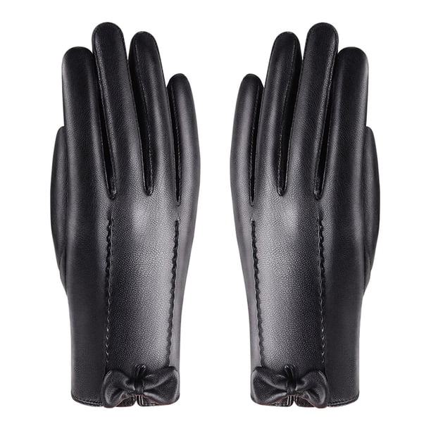 Guantes de invierno para mujer, pantalla táctil, escritura de de , cómodos guantes térmicos impermeables para clima frío para ciclismo Macarena Guantes de PU de invierno